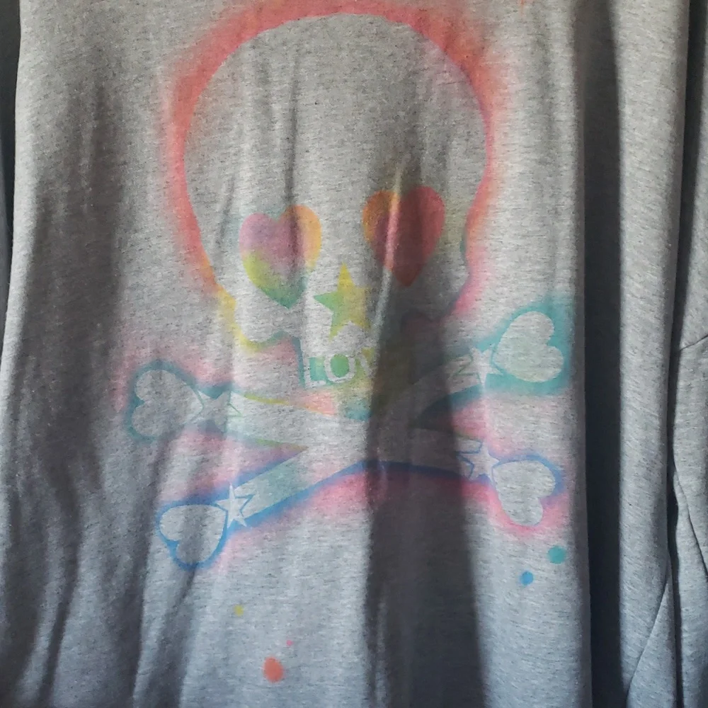 Lauren moshi Gray Sweatshirt with Colorful Skull - Picture 6 of 6